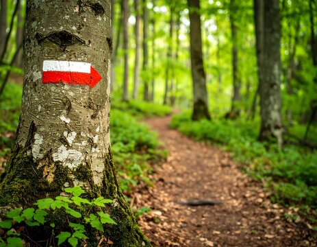 Forest trail marker