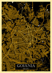 Goiânia Brazil City Map. city background abstract printable travel art banner, modern city background, abstract paint urban background