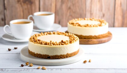 Two Creamy Cheesecake Desserts Topped