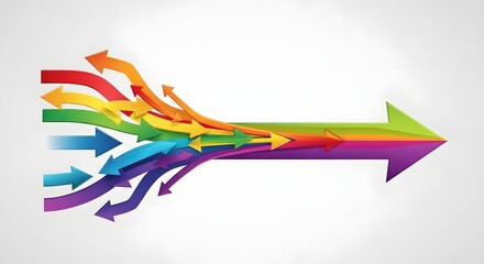 Naklejka premium Red dart hitting the center of a bullseye target, symbolizing success, achievement, and goal setting. Ideal for business strategies, motivation, and personal growth projects