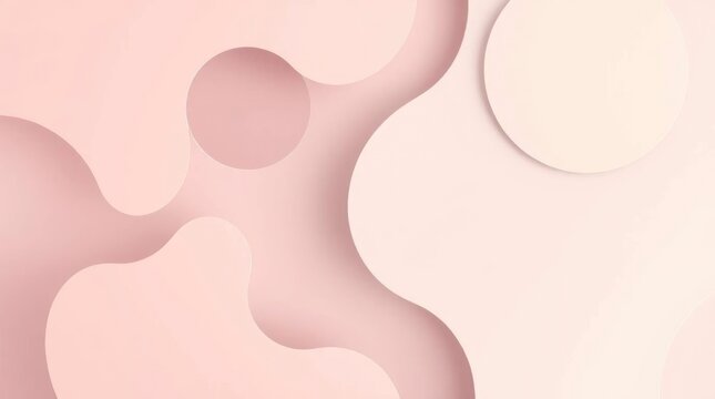 Abstract pastel background with layered circles  organic shapes creating a sense of depth and texture