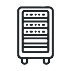 Obraz premium Simple server icon depicting data storage equipment