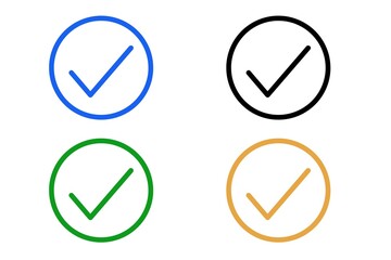 Set of checkmark icons, icons set of check mark 