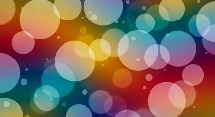 Multicolored gradient background with bokeh effect creating a festive atmosphere radiating joy and