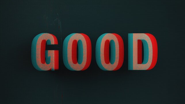 Generative AI, Anaglyph Text on Film