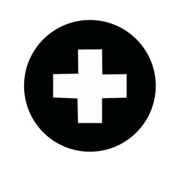 first aid kit logo medical icon vector stock on white background	