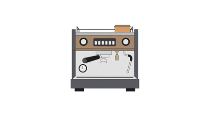 Fototapeta premium Stylized vector illustration of a modern espresso coffee machine appliance