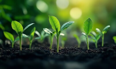 Illustration of plant growth stages, from seed to mature plant, symbolizing development, growth, and the natural cycle of life. This visual represents the ongoing process of personal, Generative AI