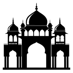 Mughal Arch Designs vector clean black silhouette design white background