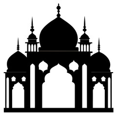 Mughal Arch Designs vector clean black silhouette design white background