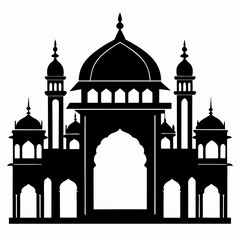 Mughal Arch Designs vector clean black silhouette design white background