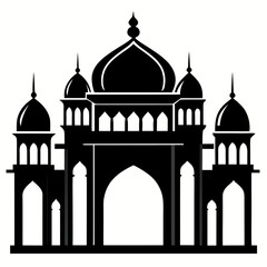 Mughal Arch Designs vector clean black silhouette design white background