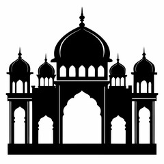 Mughal Arch Designs vector clean black silhouette design white background