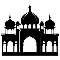 Mughal Arch Designs vector clean black silhouette design white background