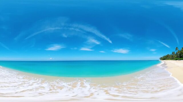 tropical paradise beach blue ocean waves