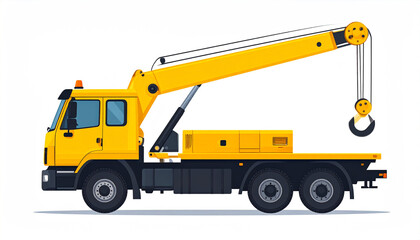 Naklejka premium Tow Truck Icon with Hook, Isolated on White