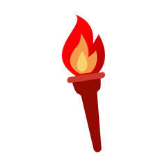 Burning torch flame icon