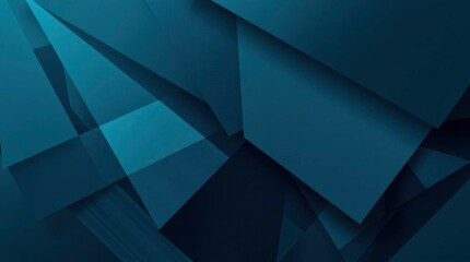 Dark teal abstract geometric shapes sharp edges layered design varying shades angular composition