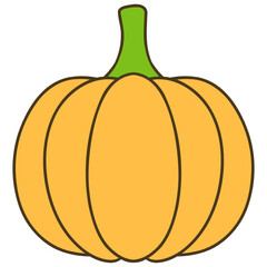 vector illustration of a orange pumpkin