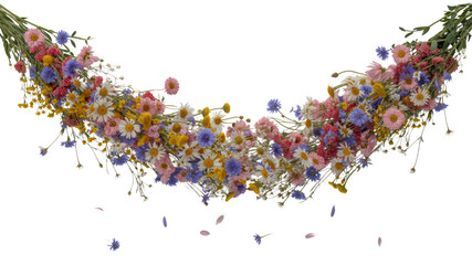 Vibrant Wildflower Cascade A Stunning Floral Arrangement