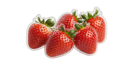Fresh Strawberries in Clear Packaging - Close-up Studio Shot