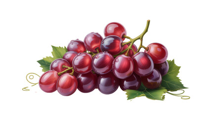 Fresh Red Grapes with Dew Drops -  Vibrant Cluster of Juicy Fruit