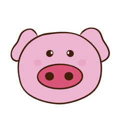 pig. pink. zoo. animal. pet. farm. cartoon. cute character. wild animals. animal character. face. head.