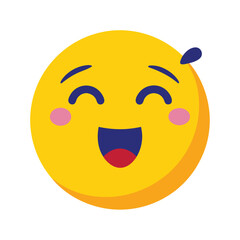 Fototapeta premium Whispering Face Emoji Vector Icon Illustration