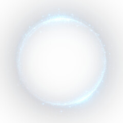 Circle, blue, glow, light, background, spark, energy, mystical glow with animated spark and fantasy frame, png.