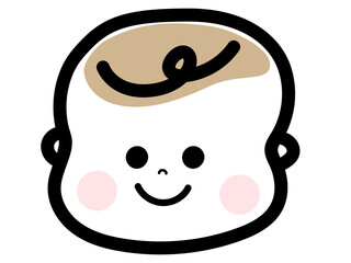 Obraz premium 赤ちゃん 笑顔 鼻あり