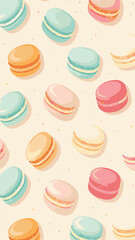 Macaron Seamless Pattern Illustration