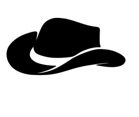 Cowboy hat black silhouette 
