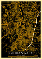 Gujranwala Pakistan City Map. downtown tourism house art travel, scenic metropolis concept, travel art city, patriotic abstract banner, view office street