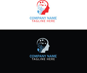 AI Mind Logo Futuristic Tech Connection