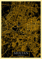 Multan Pakistan City Map. downtown tourism house art travel, scenic metropolis concept, travel art city, patriotic abstract banner, view office street