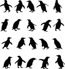 Naklejka premium Elegant Penguin Silhouette Vector Art