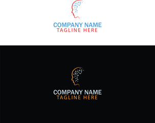 Obraz premium AI Mind Logo Futuristic Tech Connection