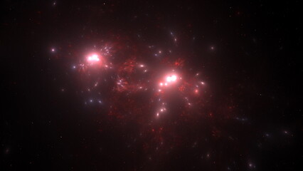 Vivid cosmic formations reveal the intricate beauty of galaxies colliding and merging in deep...