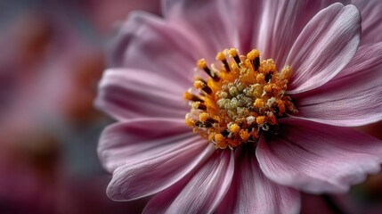 Beautiful pink flower with vibrant petals and intricate details blooming in a sunny garden