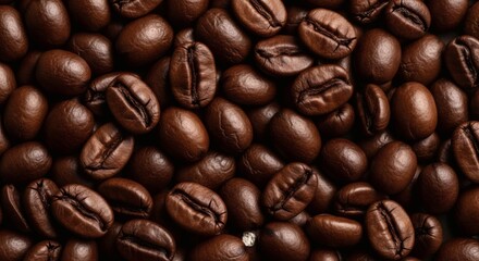 Obraz premium A closeup detailed view of roasted coffee beans