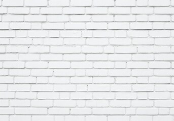 Fototapeta premium A seamless pattern of white painted brickwork