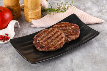 Grilled beef burger cutlet minced meat