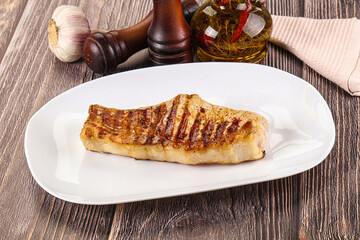 Tasty hot grilled pork loin