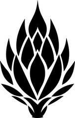 Elegant black botanical silhouette captures natural beauty and organic design