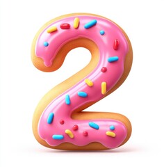 Donut Number Two, Pink Glazed Donut Number 2