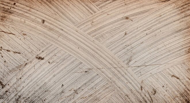 Textured surface with curved brush strokes and dark splatters