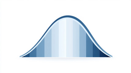 A smooth, blue curve representing a bell-shaped distribution, often used in statistics and data visualization