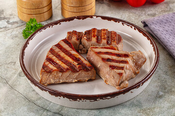 Gourmet Grilled tuna fish steak