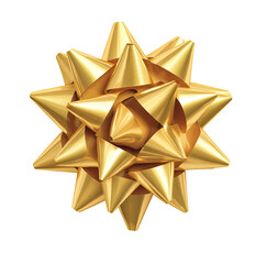 Elegant gold bow adds luxurious festive flair to any celebration