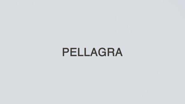 Pellagra stethoscope concept illustration illustrative word text medicine diagnosed with hand holding stethoscope on white background for medical condition